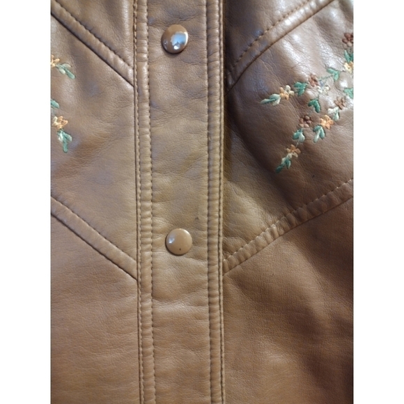Vintage by Gerda for Partners 3 faux leather embroidered bomber jacket - Picture 12 of 16